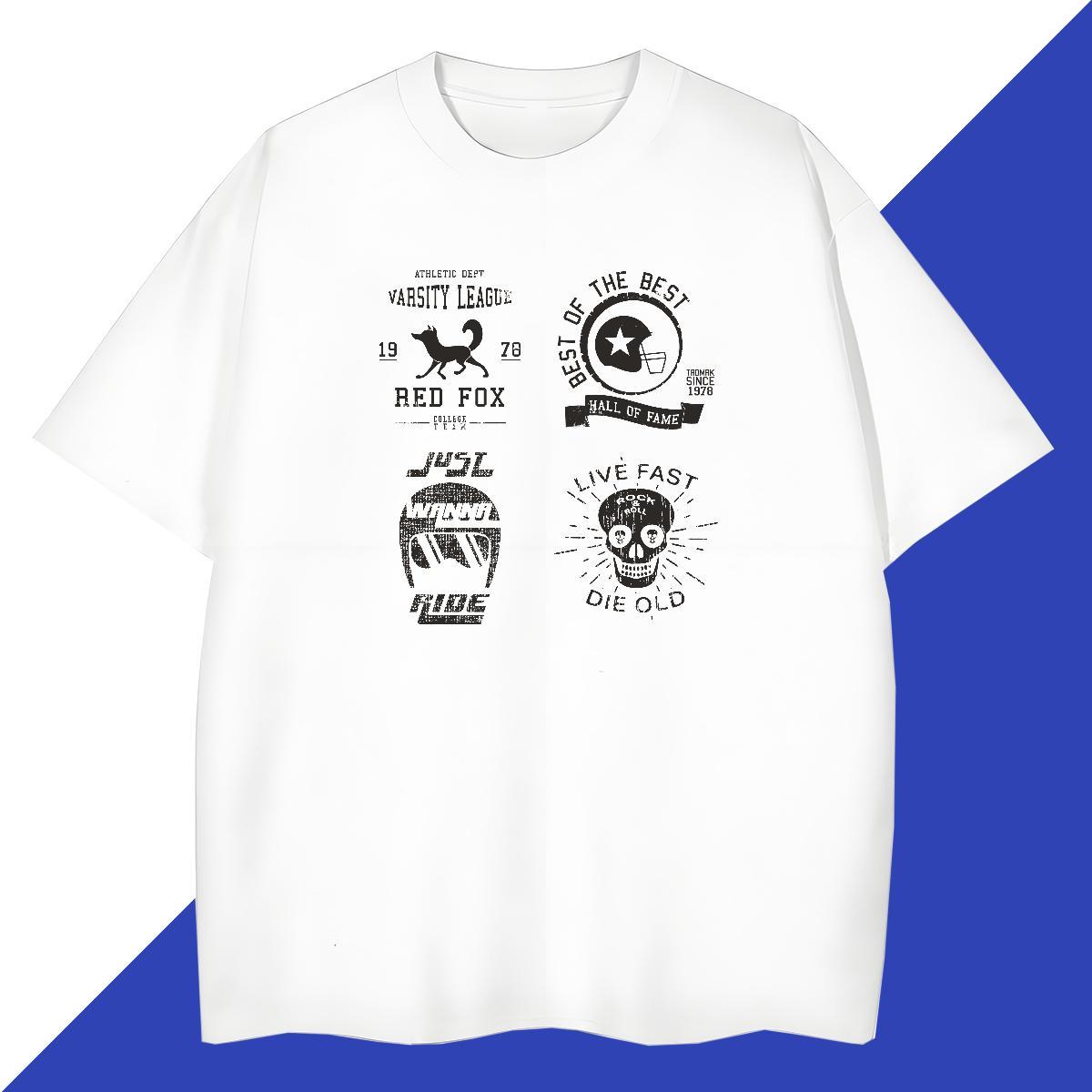 Classic Mens Tshirts 230g Cotton Outdoor letter Customized Print O Neck Short Sleeves DIY Customized Mens T Shirts Tops Tees