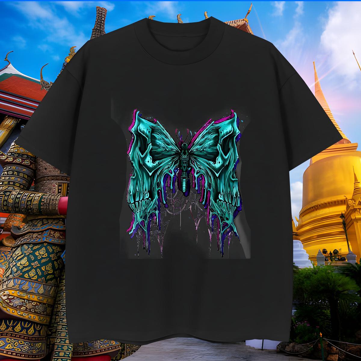 Cool Men Tshirts 100% Cotton 230g halloween Men T Shirts Anime Printing Street Breathable Plus Size Custom Classic Casual Tees