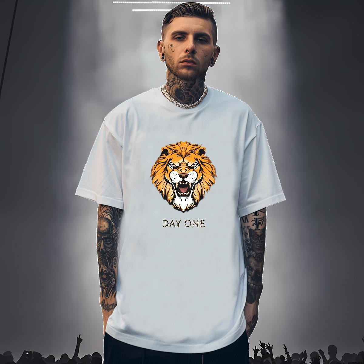 New T Shirt For Man ferocity Tees Shirts 230g 100% Cotton Casual Daily Wear High Quality Custom Anime Breathable Short Sleeve Men Tshirts