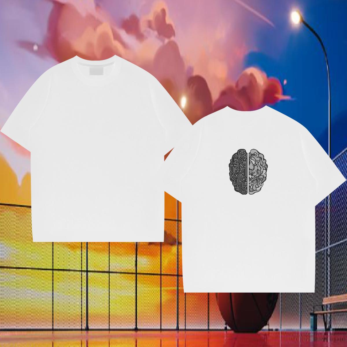 New Arrival Men T Shirts skull Wear 100% Cotton 230g Casual Beach Cool Design DIY Breathable Crew Neck Couples T Shirts