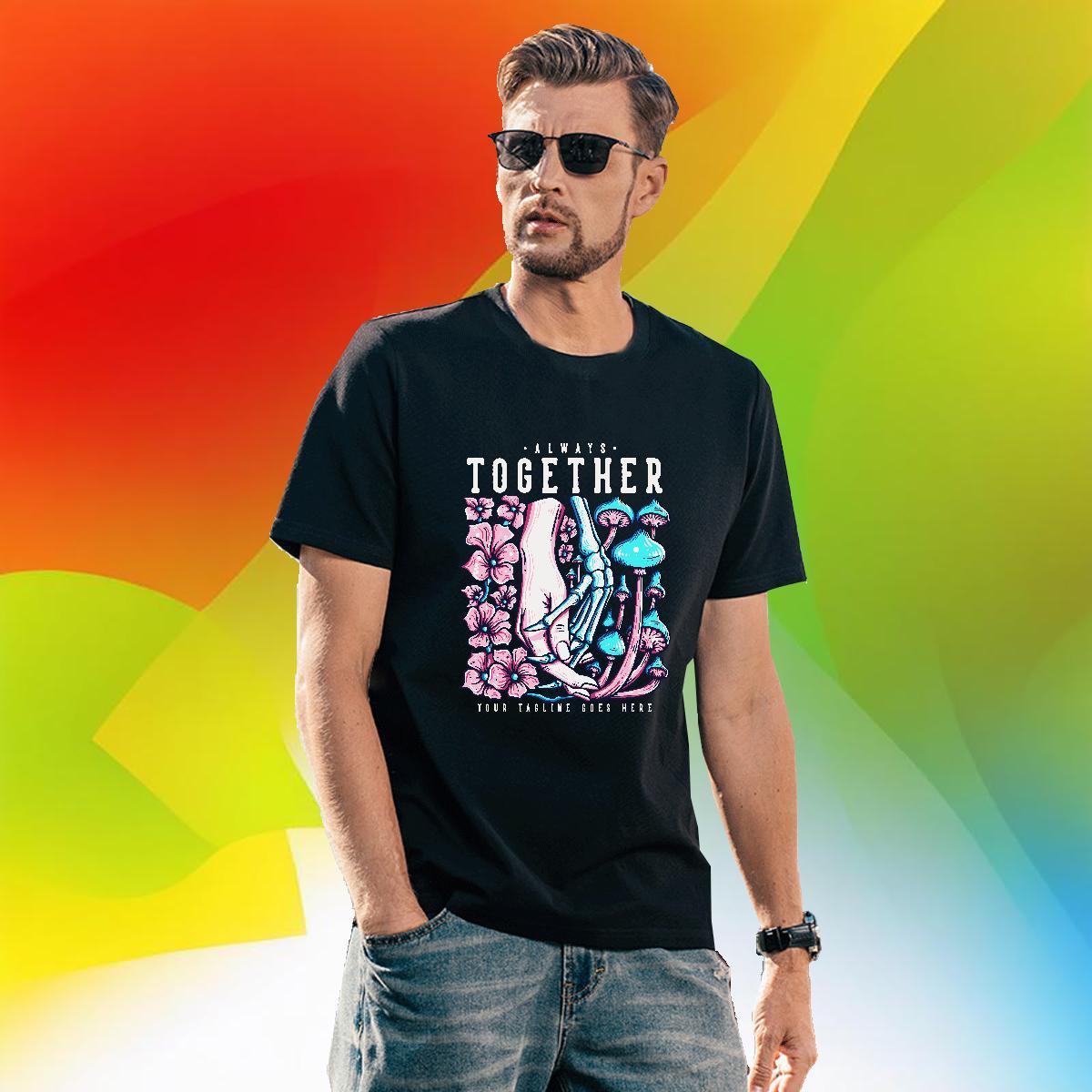 Classic Men Tops Tees 230g Cotton Daily Wear mushroom Plus Size Cartoon Breathable Short Sleeve Custom T-Shirts Polos