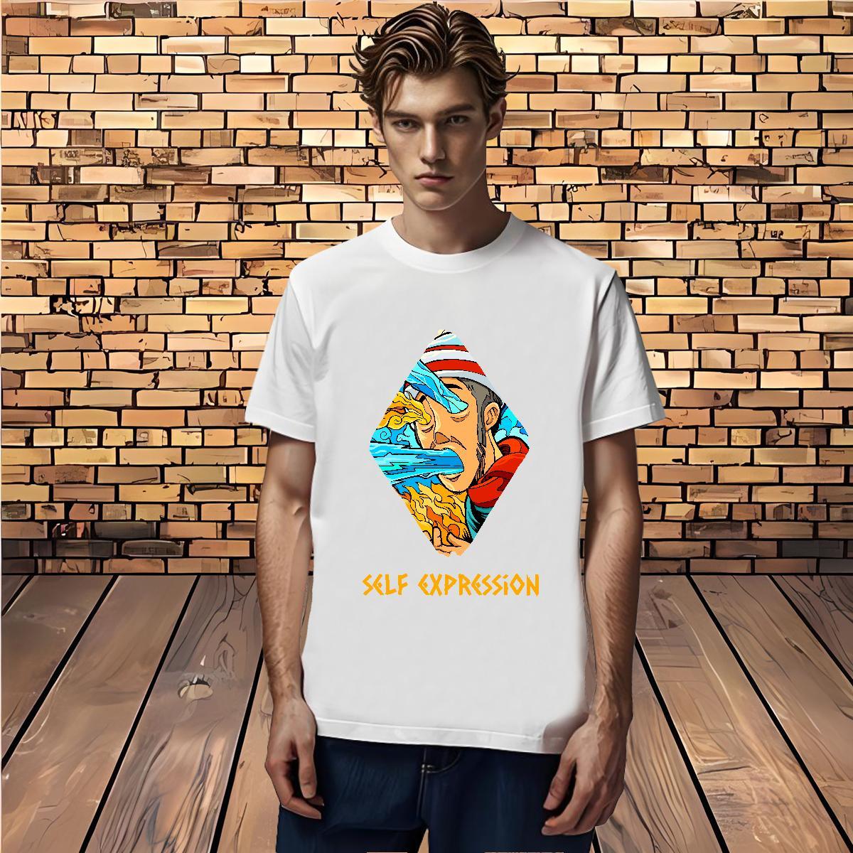 Men T Shirts 230g Pure Cotton portrait Hip Hop Breathable Soft Custom Print Plus Size Men Tees 2024 DIY Loose Fit Tops