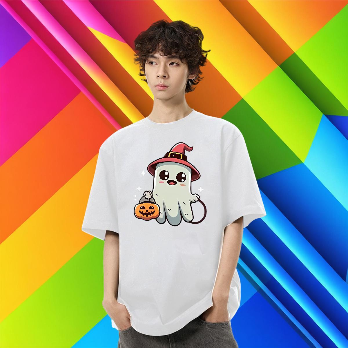2024 Designer T shirt 230g 100% Cotton halloween High Street Hip Hop Tops Shirt Breathable TOP Quality Men Tees Oversized 4XL