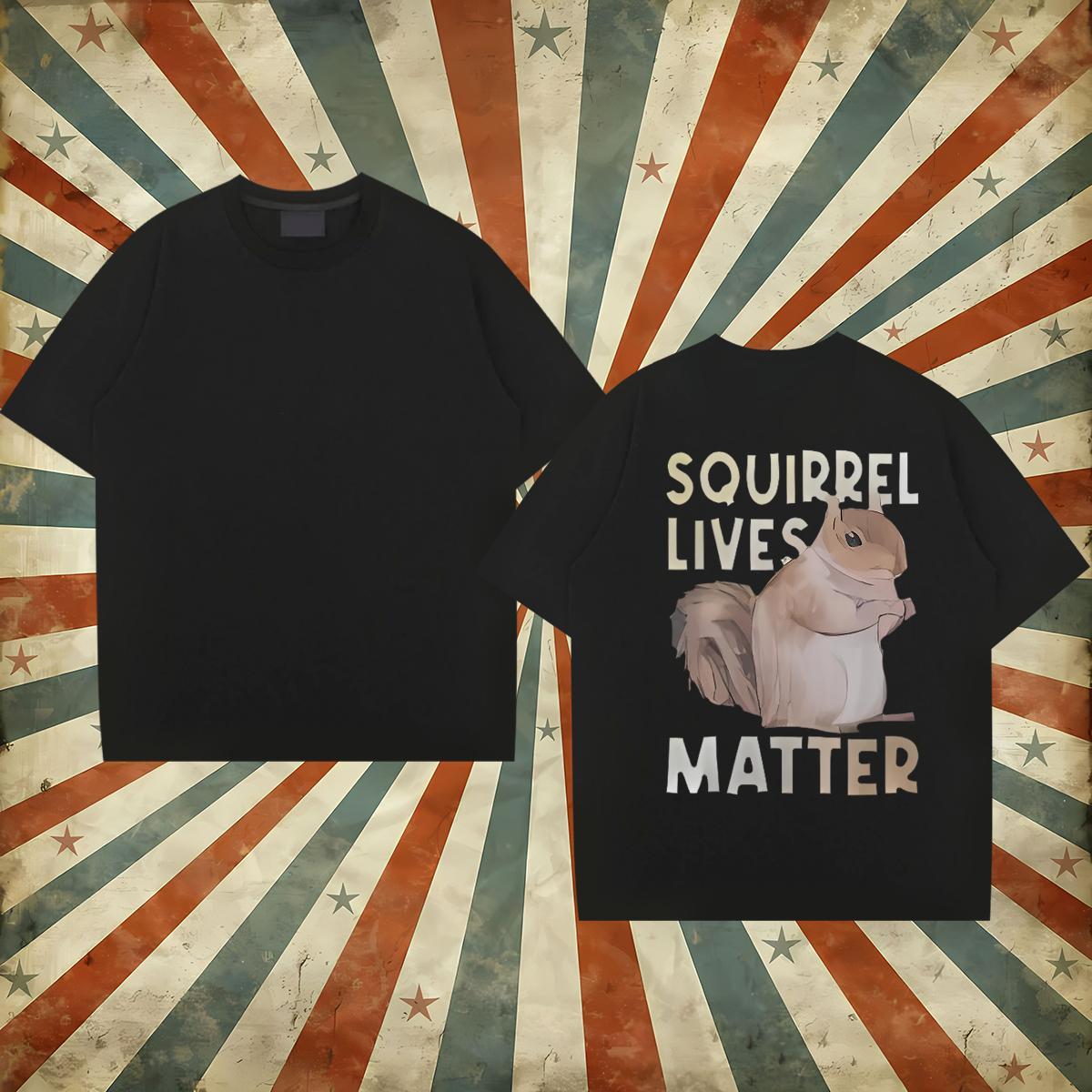 2024 New T-Shirts for Men 230g Pure Cotton squirrel Outdoor Polos O-Neck Short Sleeve Wholesale Mens Tshirts Custom Anime