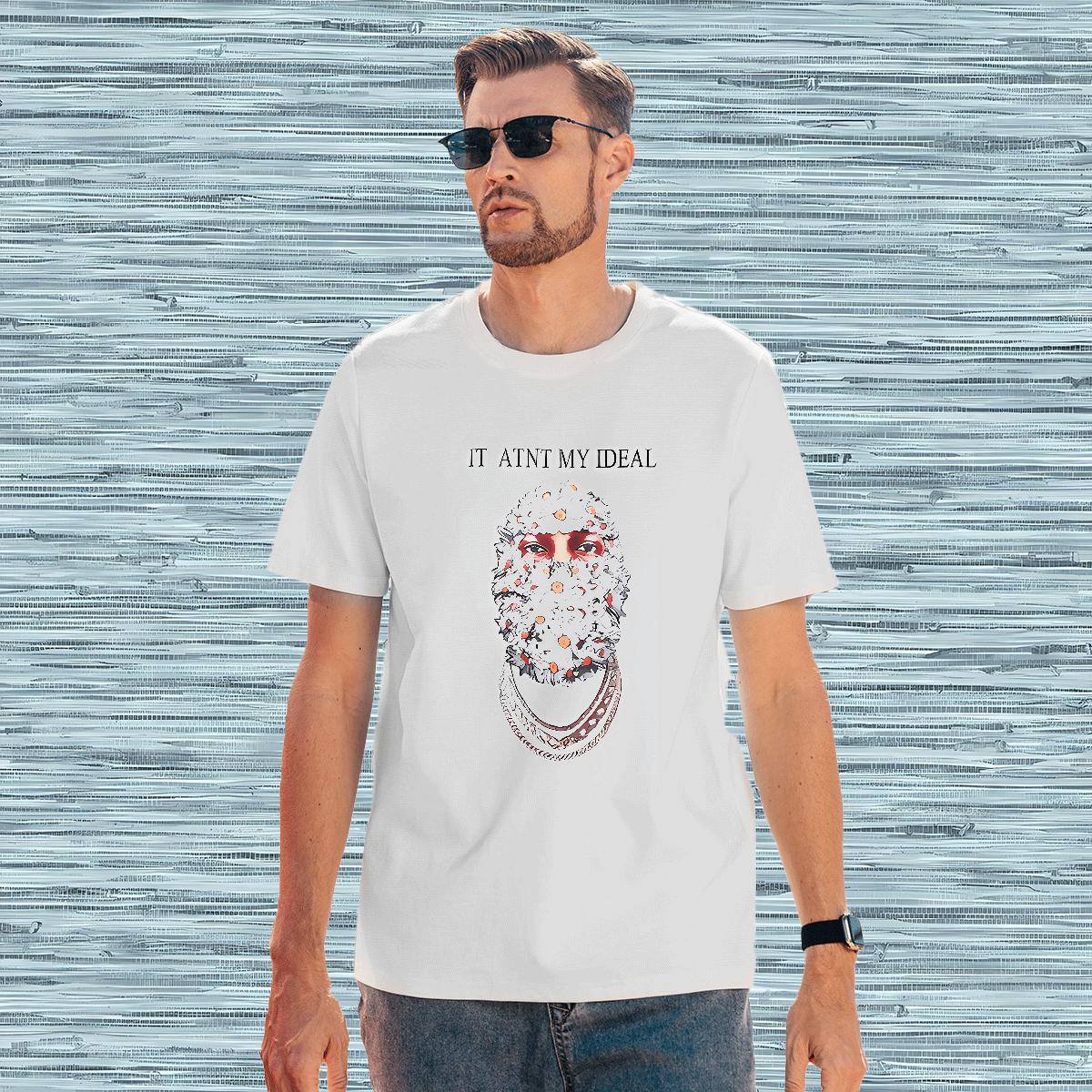 T Shirts Men 230g Pure Cotton portrait Casual Breathable Short Sleeve Asian Size Men Clothes T-Shirt Designer Loose Fit Tops Shirt