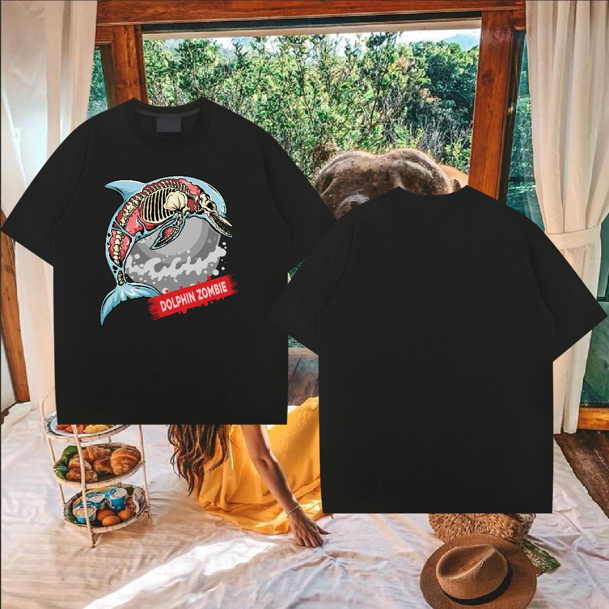 Casual New Man T Shirts 100% Cotton 230g Halloween Street Wear Polos Crew Neck Breathable Soft Men Tees Custom Printing