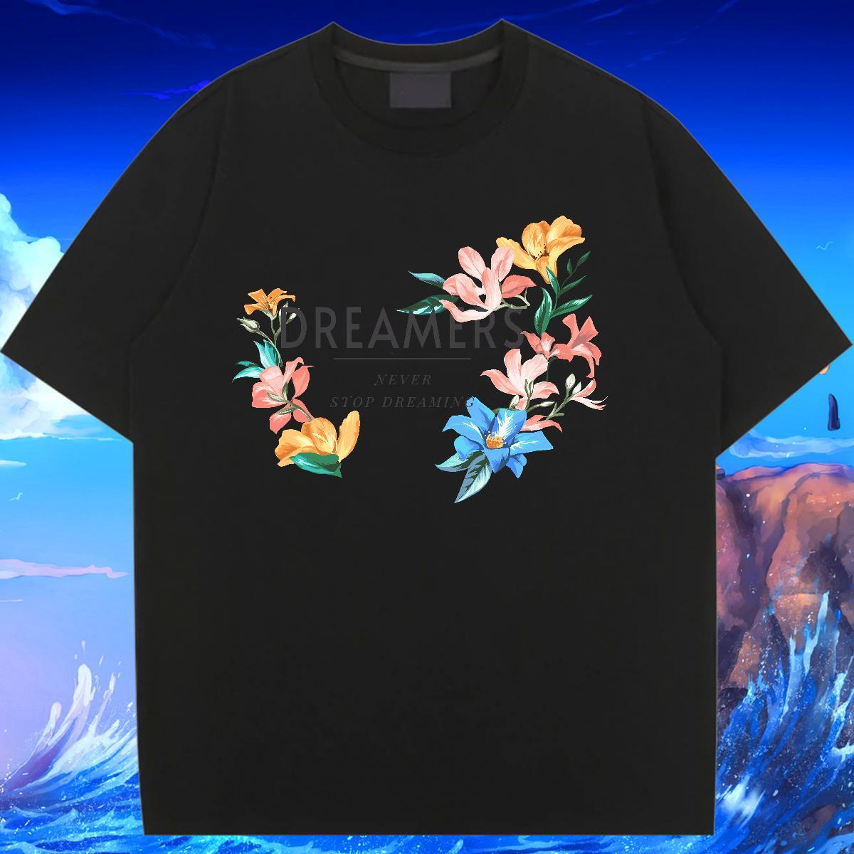 Comfortable Womens T Shirts Breathable Woman Tshirt Skull tree Hip Hop 230g Pure Cotton DIY Clothings