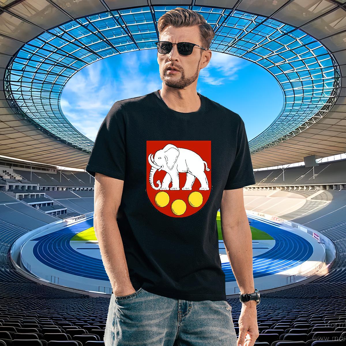 High Quality Tshirts 230g 100% Cotton elephant T-Shirts Casual Daily Wear Breathable Crew Neck Asian Size Casual New Top Tees