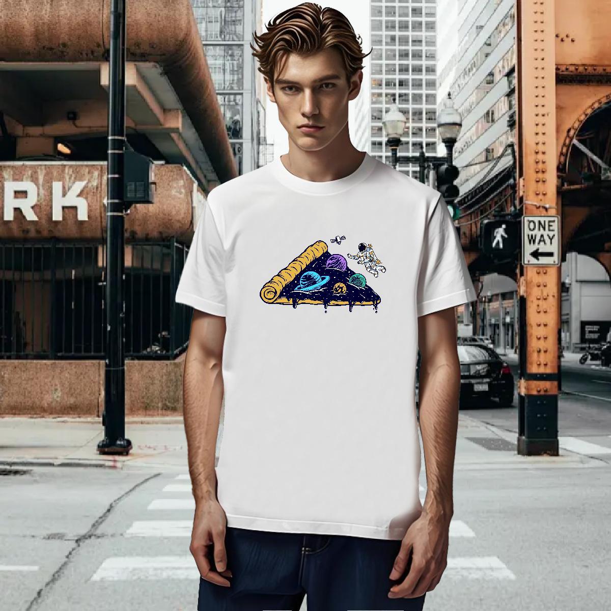 T Shirt For Man 230g Pure Cotton stars Casual Breathable Crew Neck Custom Print Plus Size Men Tshirts Customized Loose Tee Shirt