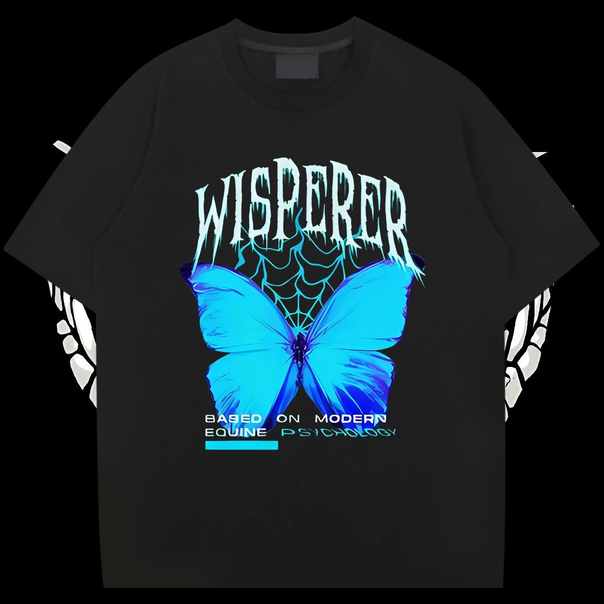 DIY Man T Shirts 100% Cotton 230g Butterfly Casual Daily Wear Tees Breathable Short Sleeve Brand Men Clothes T-Shirt Plus Size Custom