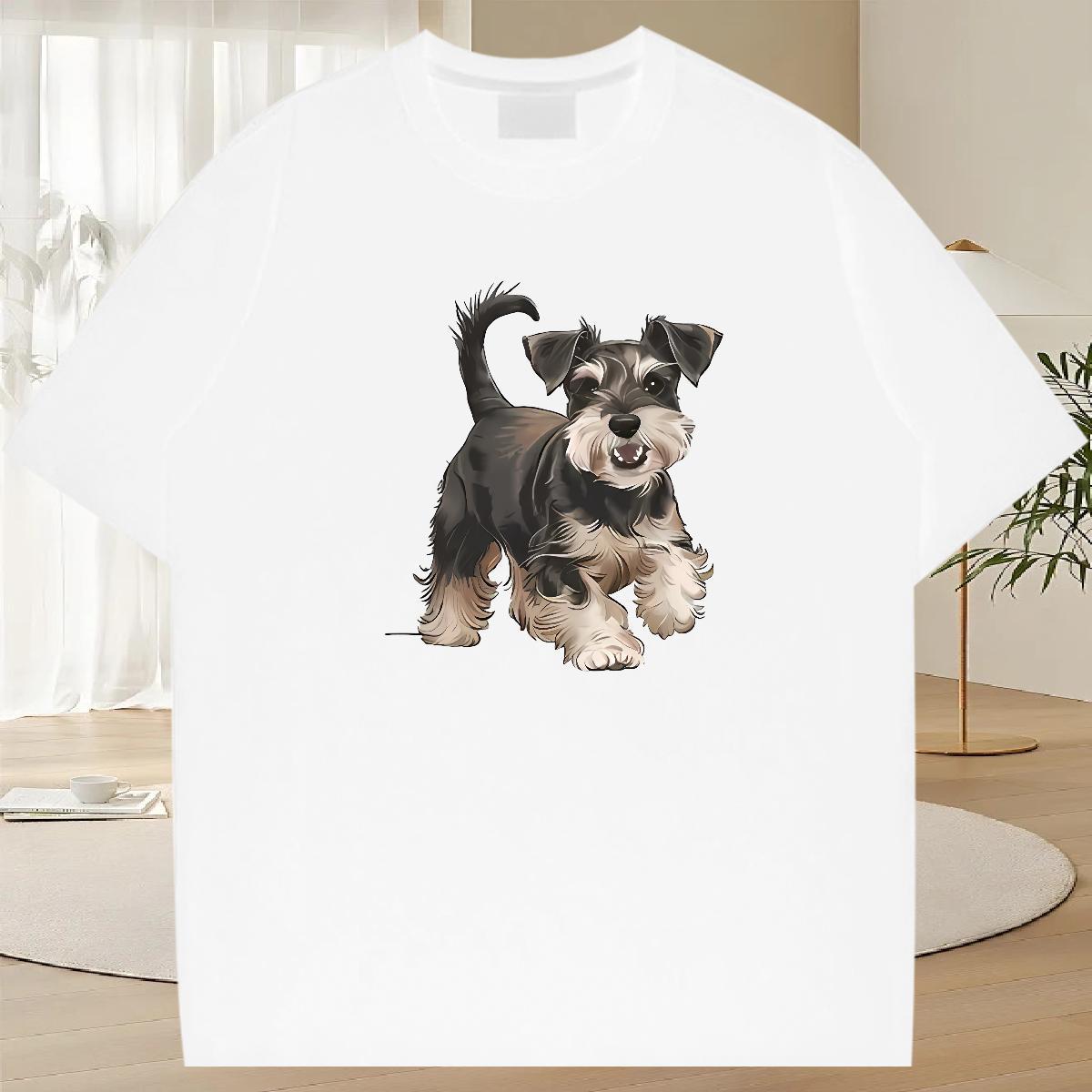 Cool Design Men Tshirts 230g Pure Cotton Daily Outfit dog Customized Print Crew Neck 2024 Designer T-Shirts for Men Tees Shirts