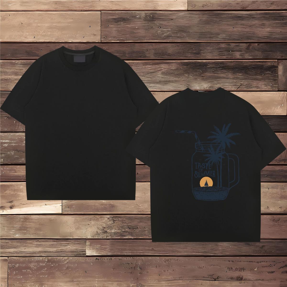 New T-Shirts 100% Cotton 230g sun Casual Daily Wear Tops Shirt Breathable Soft Cool Design Couples T Shirts Floral Print