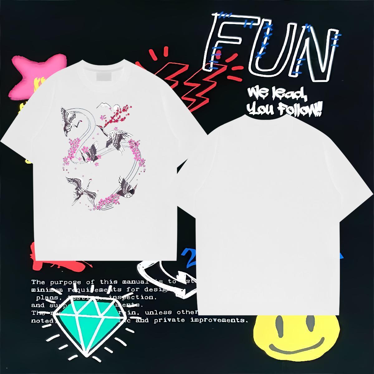 Designer Fashion T Shirt For Man 230g Pure Cotton bird Daily Wear Top Tees Breathable Popular Men Tops Tees Custom Printing