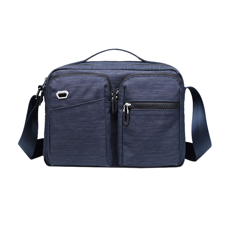 New men's large capacity leisure messenger bag nylon waterproof Korean multi-functional business crossbody bag commuter bag