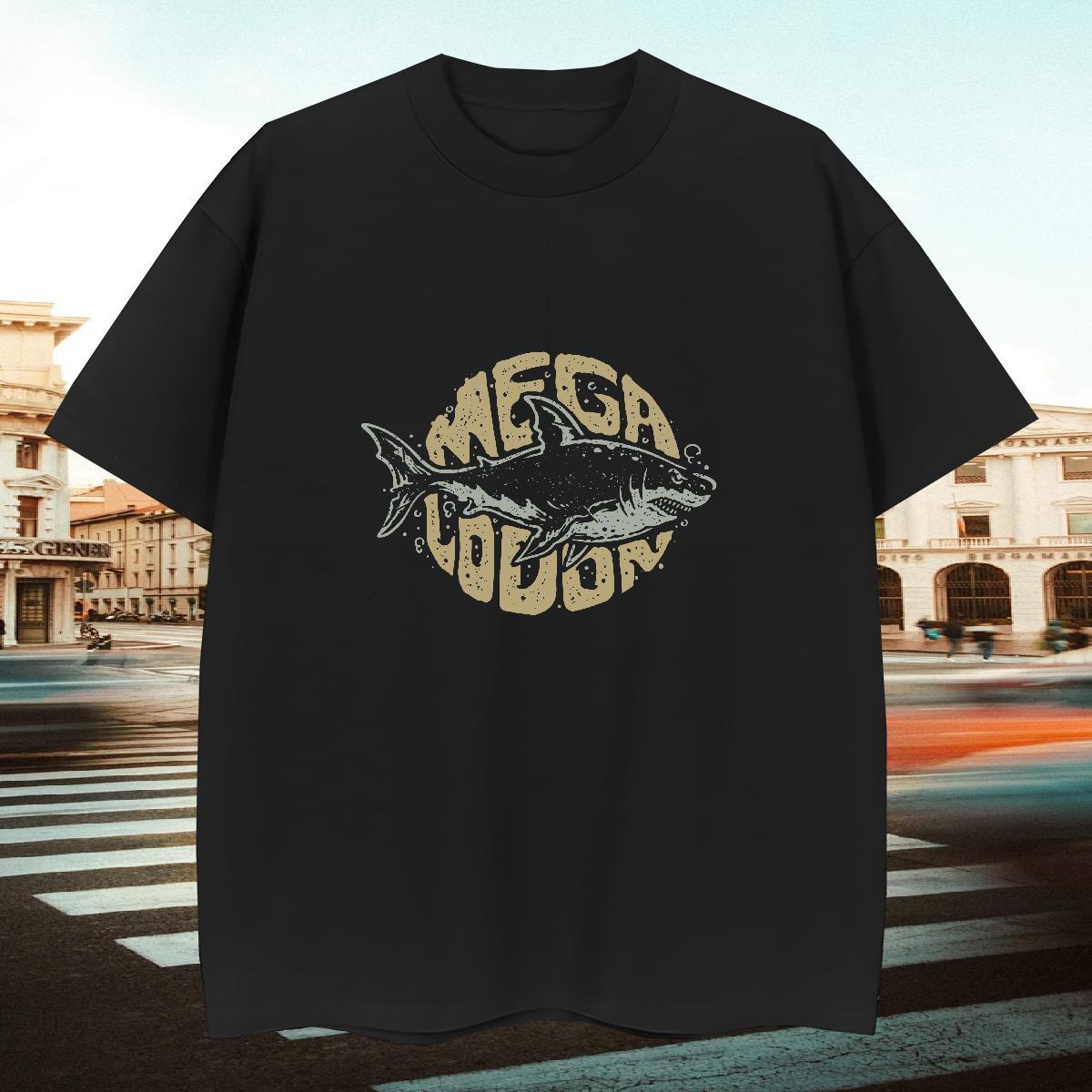 Classic Casual Mens T Shirts 100% Cotton 230g fish Anime Printing Street Clothes Breathable Short Sleeve Loose Fit Tshirt for Man Woman Custom Anime