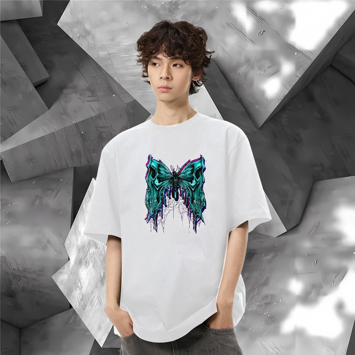 Brand Mens T Shirts 100% Cotton 230g halloween Daily Wear Polos Breathable Unisex Men Tees DIY Logo Oversized