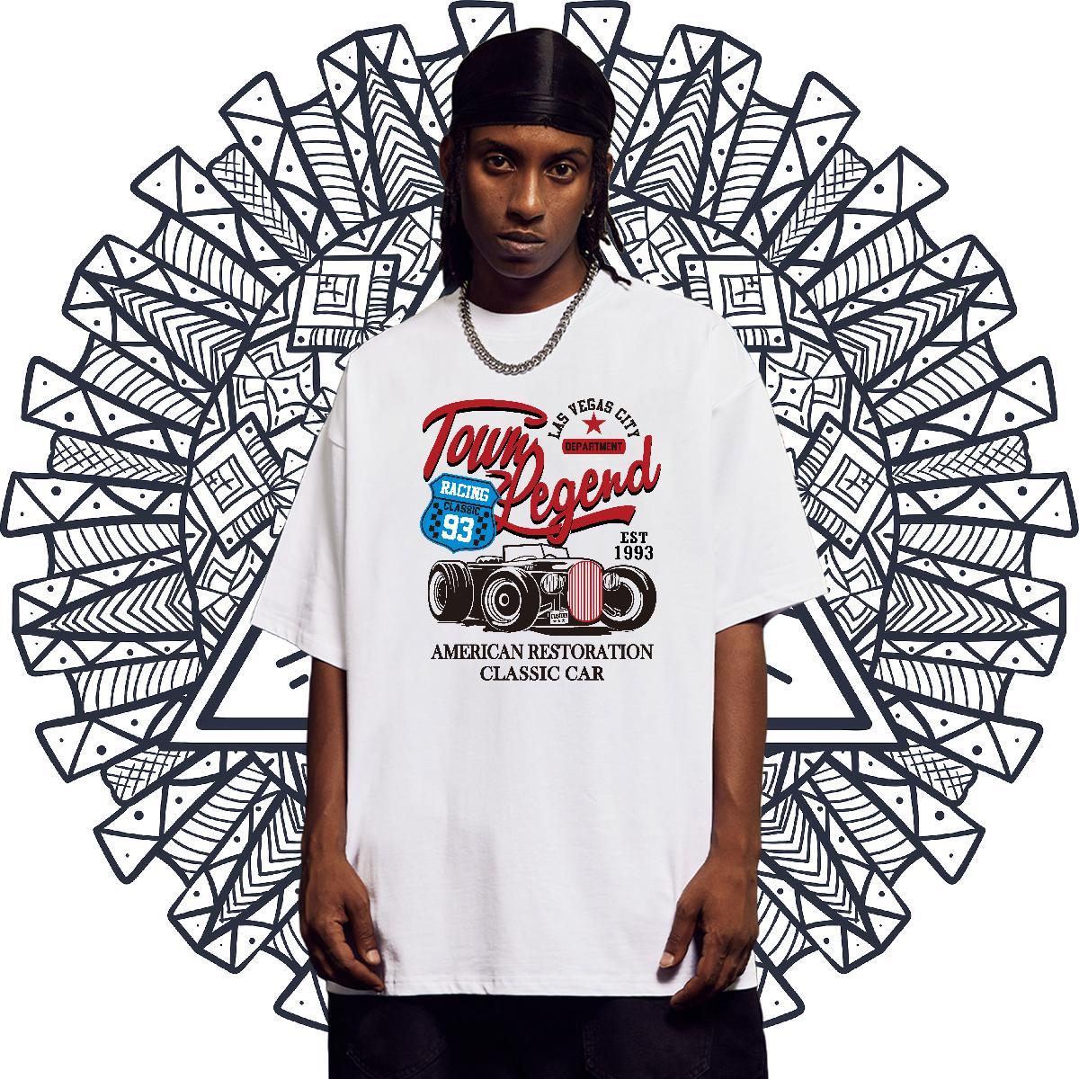 Wholesale Couples T Shirts 100% Cotton 230g Beach car Customized Breathable Short Sleeve Classic T-Shirts Polos