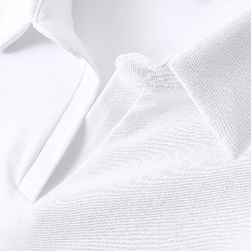 Women Cotton T-shirt Solid color Lady Polos Long Sleeve Autumn Winter Womens clothings All match Female T-shirts 240806