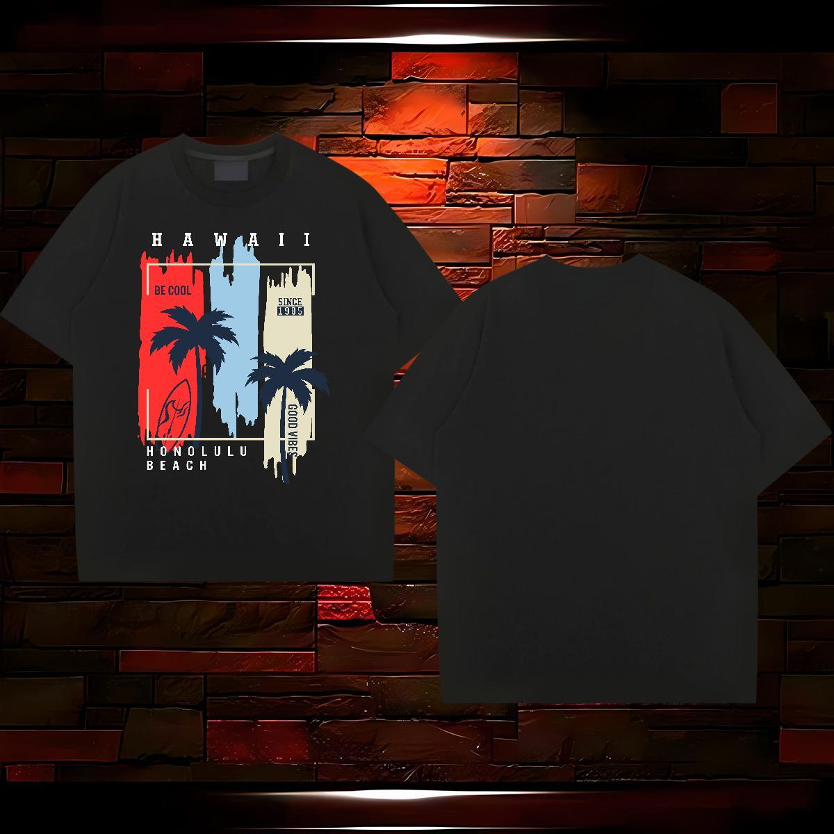 Customized Mens T Shirts 230g 100% Cotton tree Street Wear Top Tees Breathable Soft Popular Couples T Shirts Asian Size