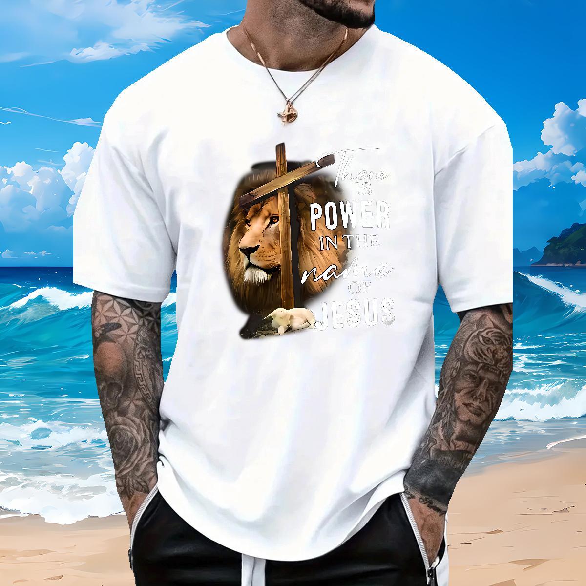 Fashion T-Shirts for Men 230g Cotton Outdoor Tops Breathable Short Sleeve Loose Tshirts Custom Cartoon