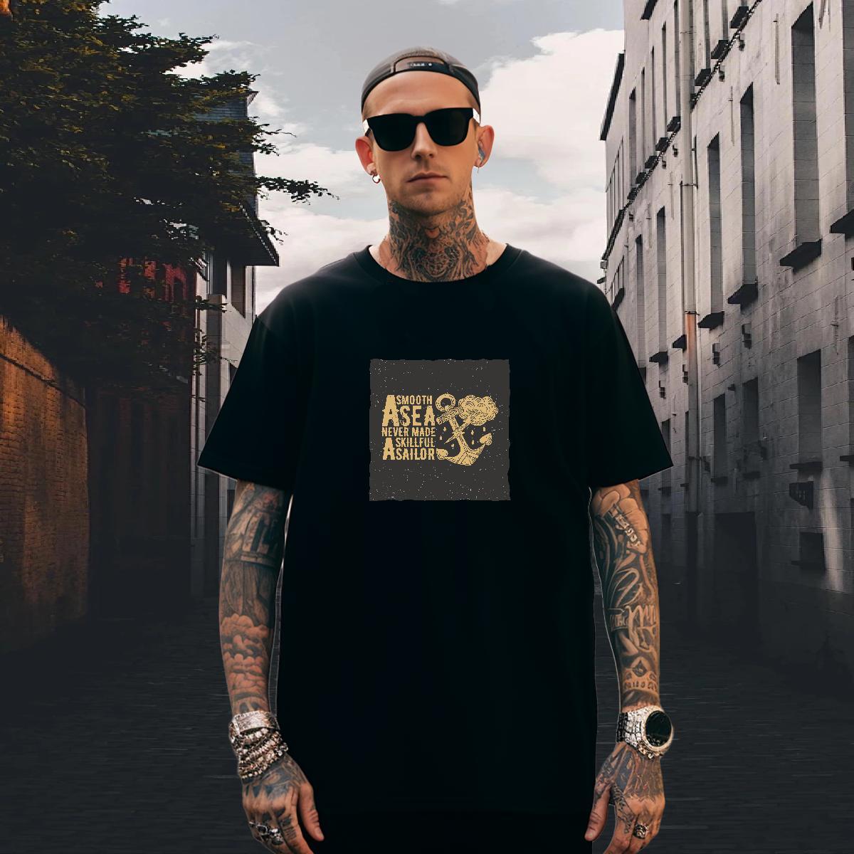 Brand Couples T Shirts 230g Cotton Street letter Floral Print Breathable Short Sleeve Fashion Design T shirt Tees Shirts