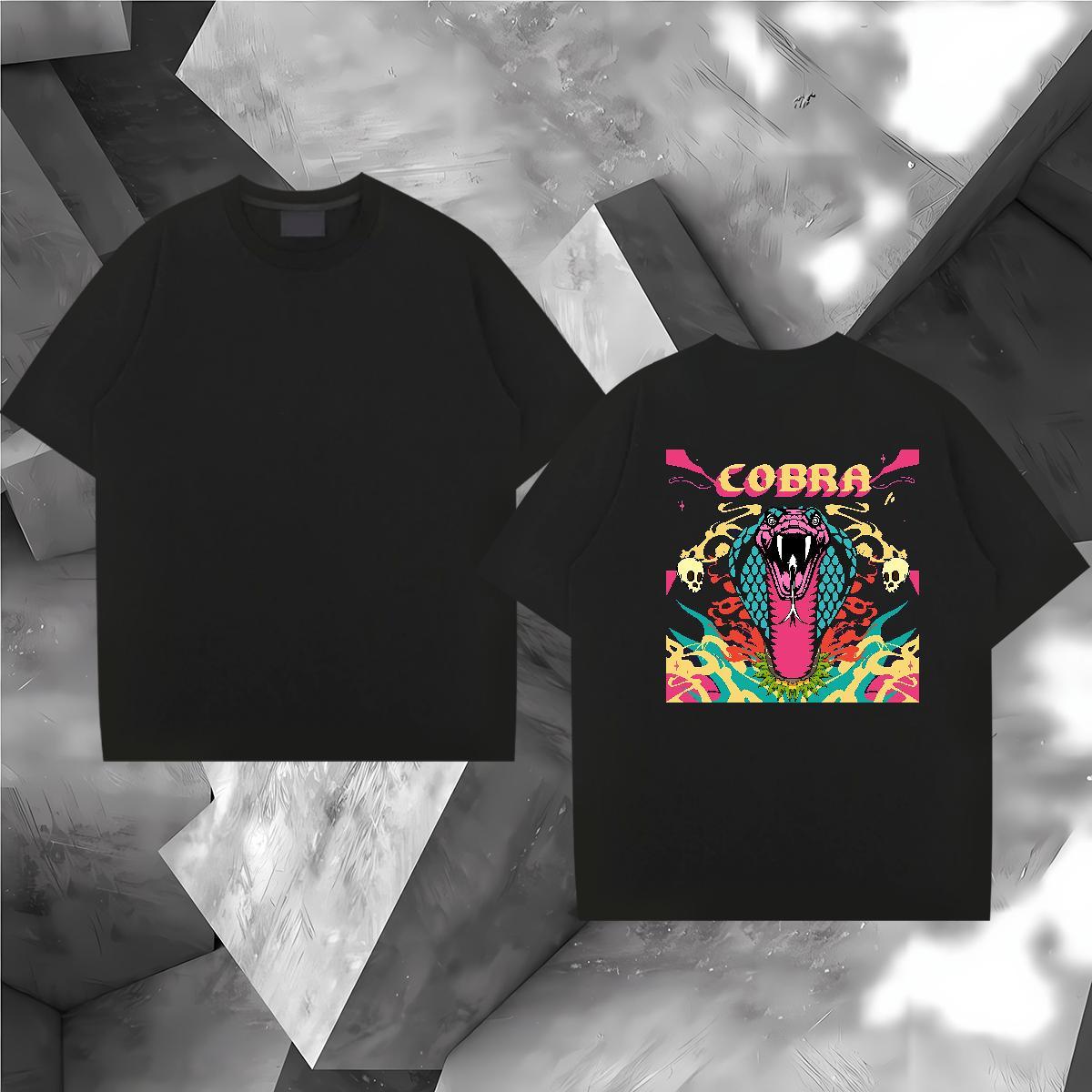 Classic T shirt 100% Cotton 230g skull Spring Summer Tee Shirt Breathable Short Sleeve Popular Couples T Shirts Custom Cartoon