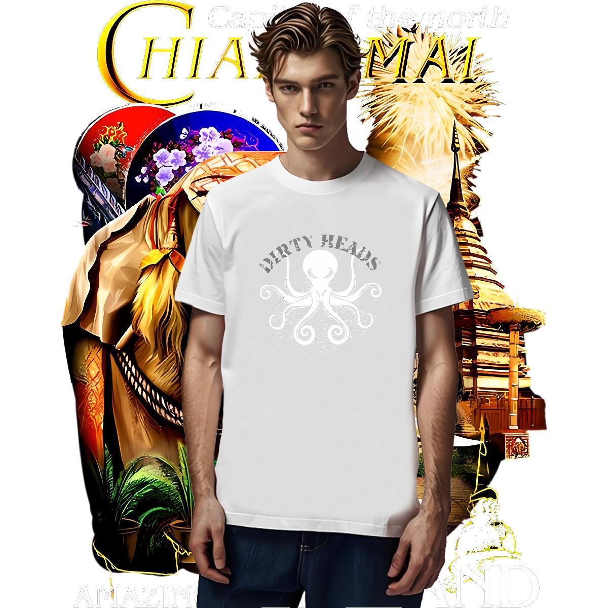 Designer Men Clothes T-Shirt 230g Pure Cotton octopus Man T Shirts Daily Outfit Breathable Short Sleeve Graphic Free Shipping Tee Shirt