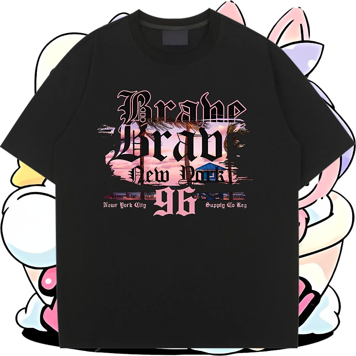 Free Shipping T Shirt For Woman Round Neck Short Sleeve Womens Tshirts Anime Oversized tree Casual 230g 100% Cotton Custom Tees Shirts