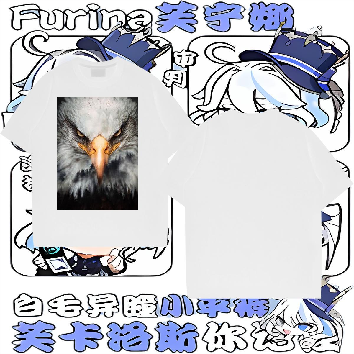 Casual New Man T Shirts 230g 100% Cotton eagle Home Outdoor Tee Shirt Breathable Crew Neck Popular Men Clothes T-Shirt DIY Printed