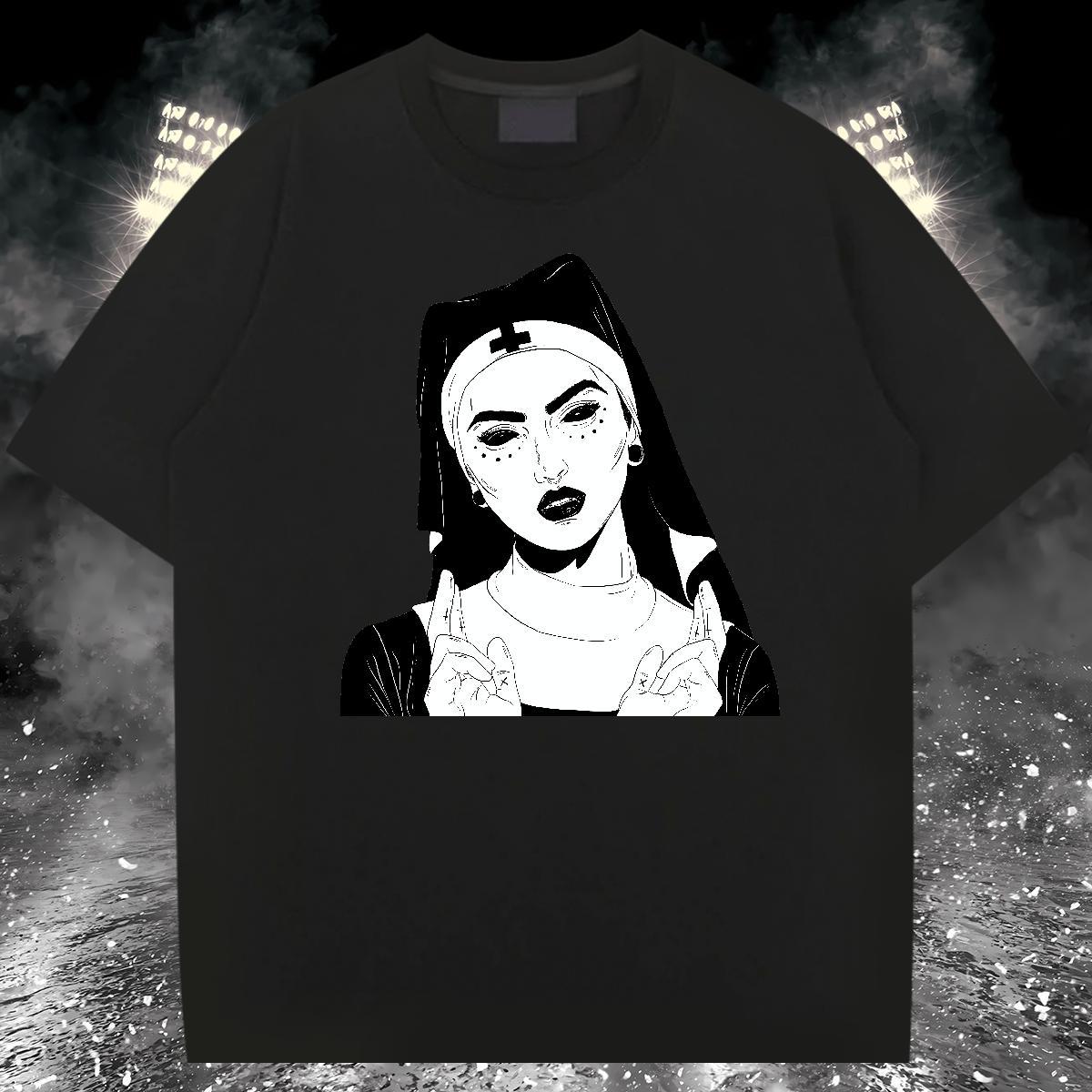 T Shirts Men 230g Cotton nun Street Wear Breathable Crew Neck Black Oversized Tshirts Fashion Casual Comfortable Polos