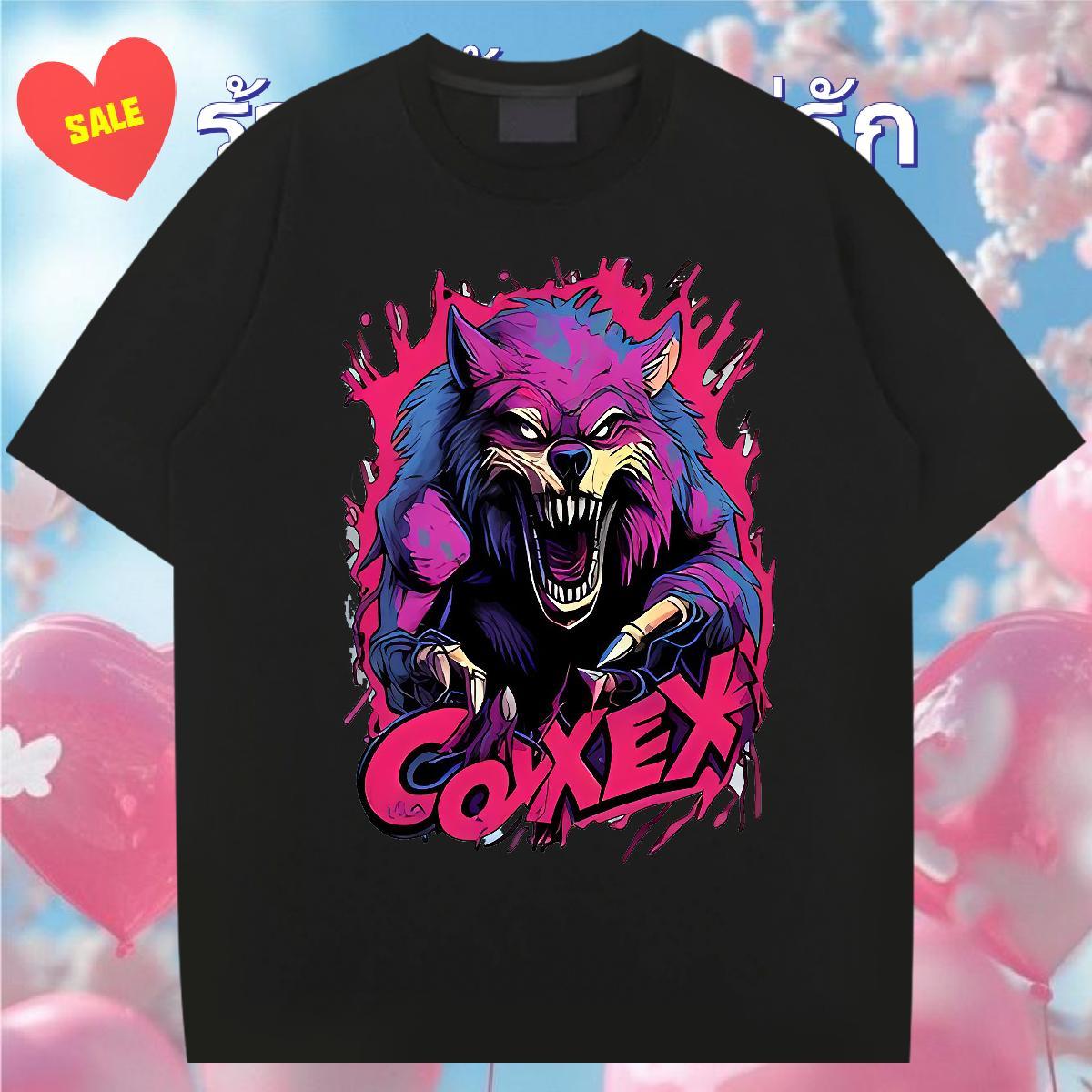 2024 New Mens T Shirts 230g 100% Cotton wolf Outdoor Wear Breathable Popular Mens Tshirts Customized Print