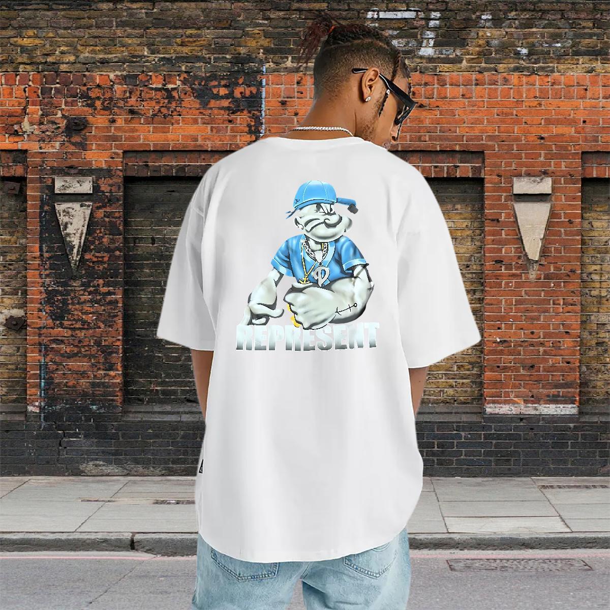 Classic T Shirts Men 230g 100% Cotton rabbit Street Wear Clothings Breathable Short Sleeve High Quality Tshirts Custom Printing