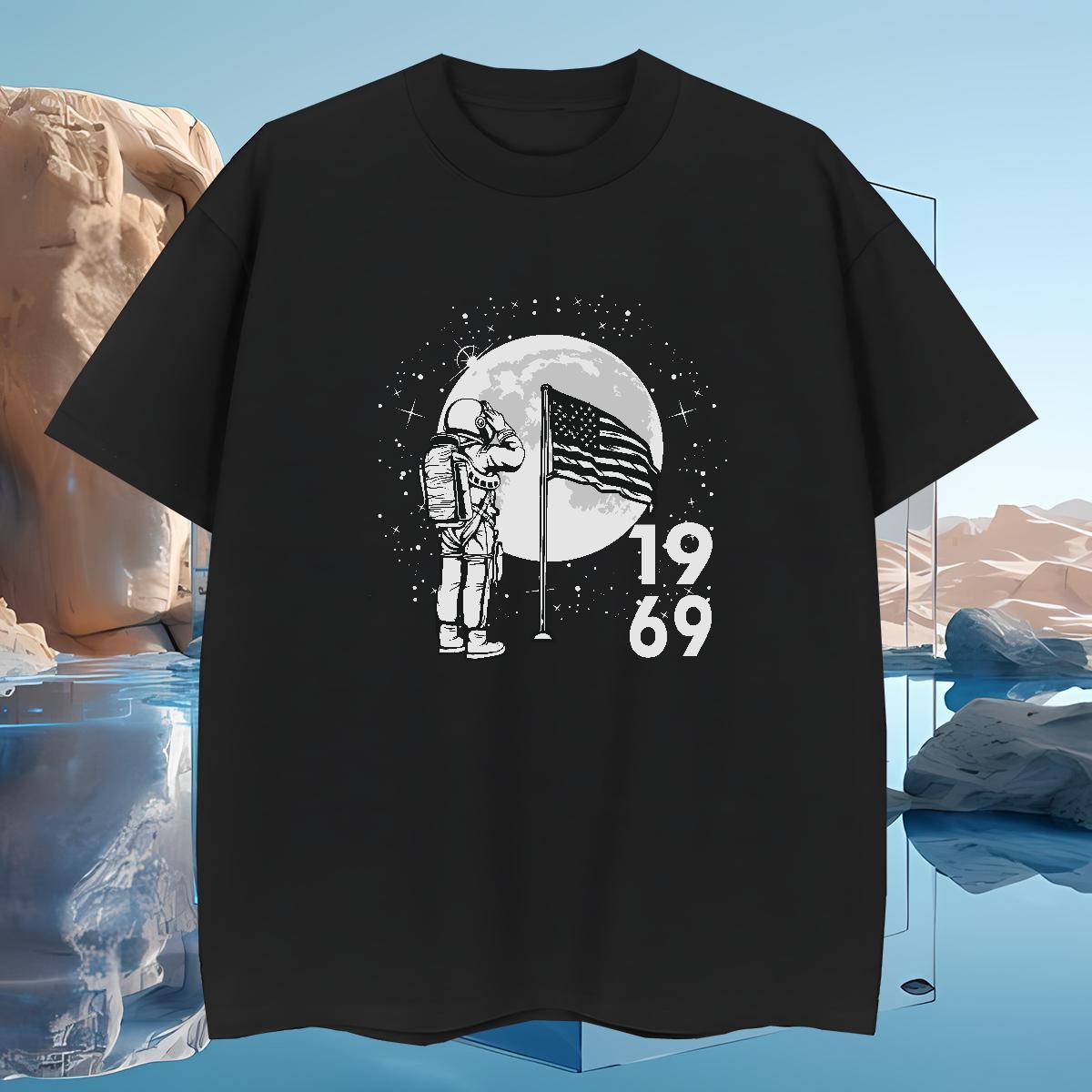 Men T Shirts 230g Pure Cotton universe Home Outdoor Crew Neck Cartoon Printing L-4XL Tshirts New Arrival Designer Top Tees