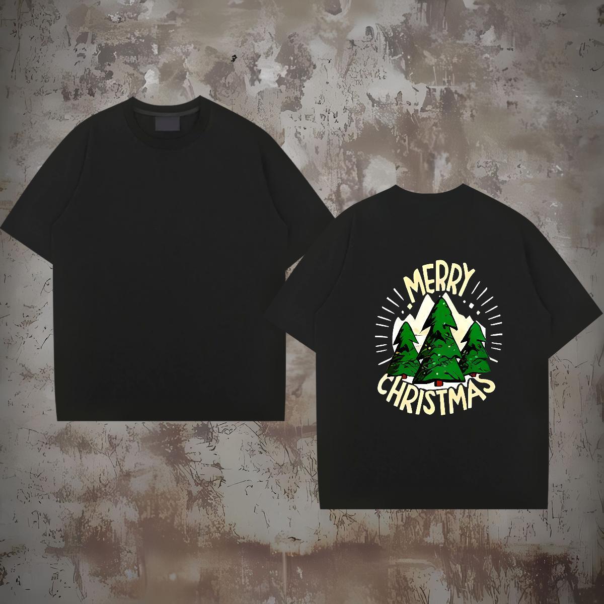 Custom Men T Shirts 100% Cotton 230g tree Summer Casual Tops Breathable Crew Neck Popular Men Clothes T-Shirt Customized Print
