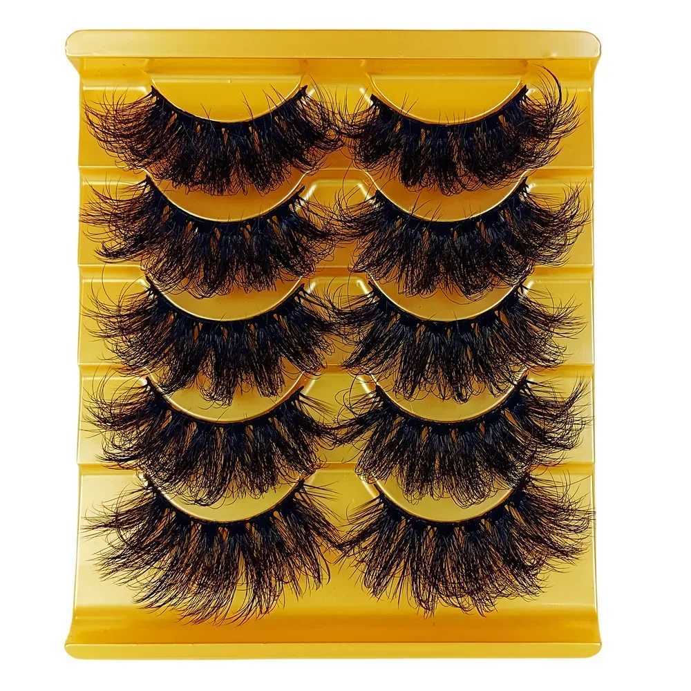 5 pairs of artificial mink dramatic eyelash curls thick eyelashes fluffy and long-lasting Wispy natural false eyelashes W240803