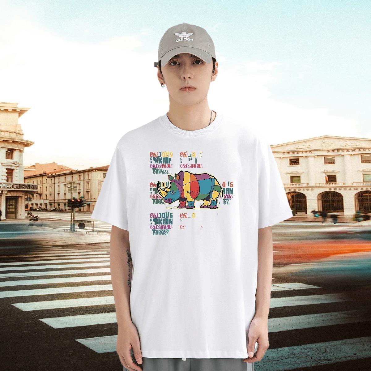 Loose Tshirt for Man Woman 230g Cotton Street Casual Graphic O-Neck Short Sleeve Fashion Design Men T Shirts Tee Shirt