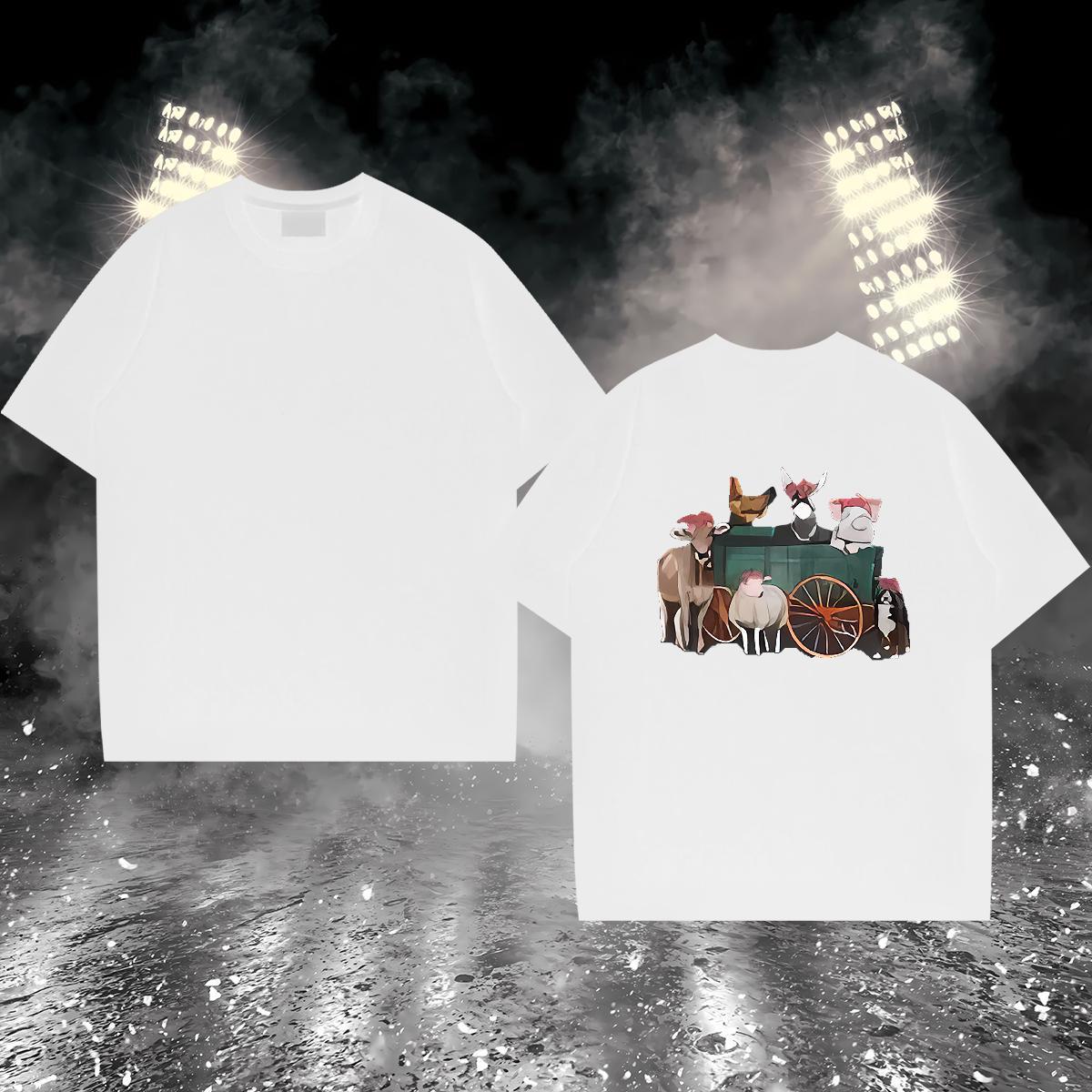 2024 New T shirt 230g Cotton horse Summer Casual Clothes Crew Neck Free Shipping Couples T Shirts Customized