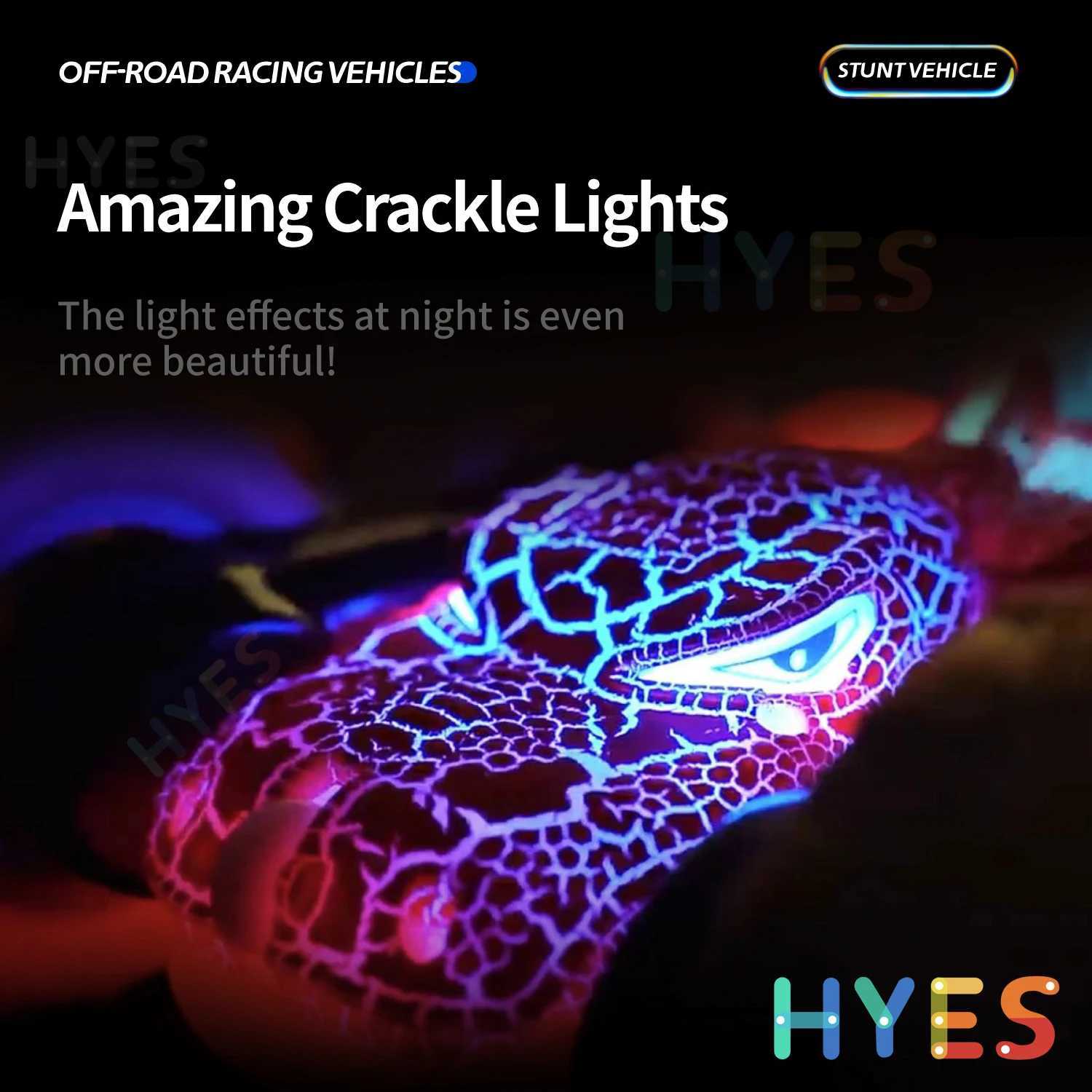 Free shipping Sudden Dinosaur RC Stunt 2.4G 5WD High Speed Double sided Tumbl Drift LED Light Remote Control Car Toy Children Adult Gift