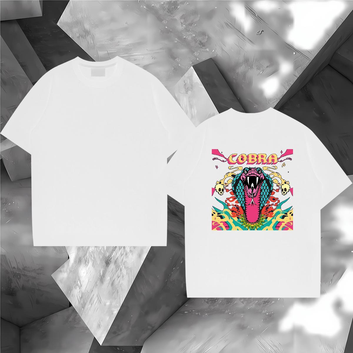 Classic T shirt 100% Cotton 230g skull Spring Summer Tee Shirt Breathable Short Sleeve Popular Couples T Shirts Custom Cartoon