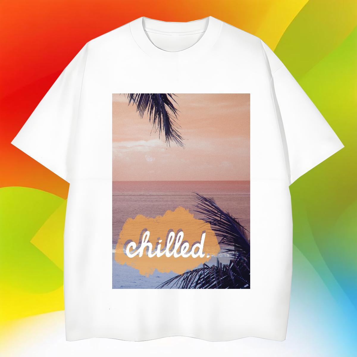 Free Shipping Men Clothes T-Shirt 230g Pure Cotton Outdoor beach Plus Size Custom Short Sleeve O-Neck Designer T Shirts Men Tops