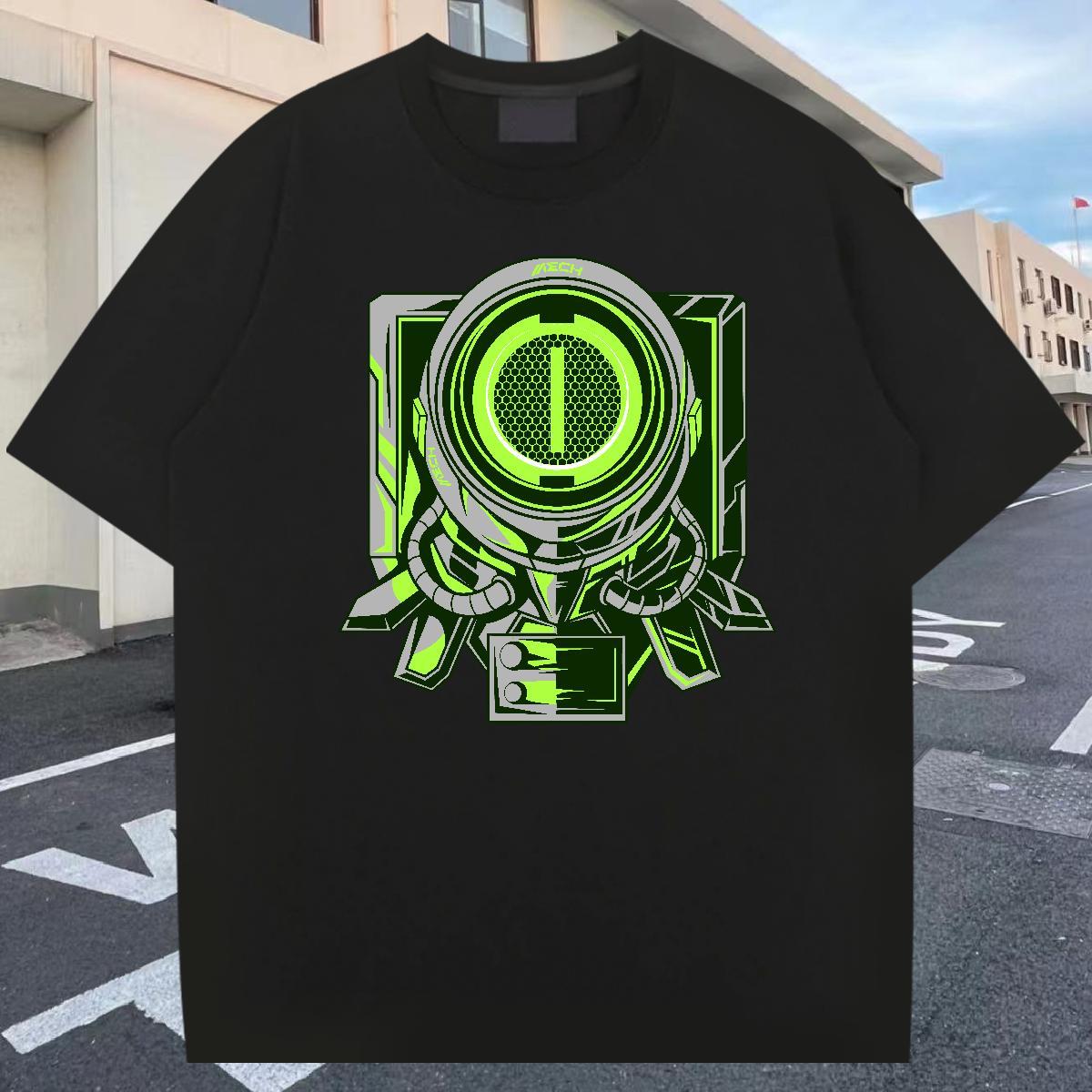 TOP Quality Tshirts 230g Pure Cotton Hip Hop ET Custom Cartoon Crew Neck Breathable Wholesale Men T Shirts Tops Shirt