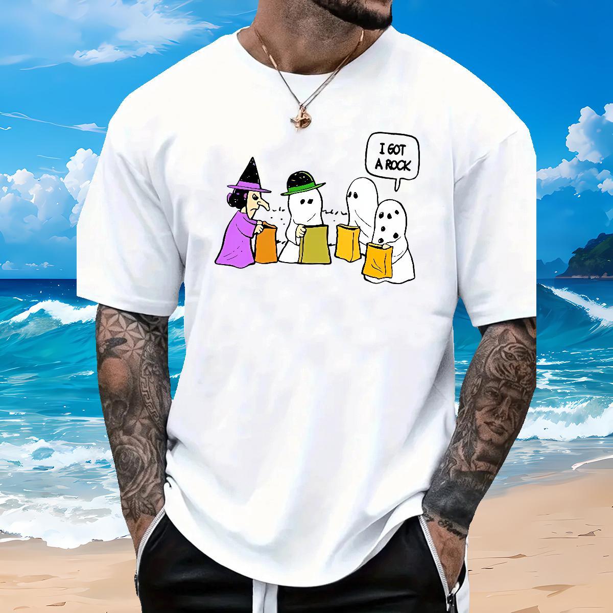 Custom T-Shirts for Men 230g Cotton halloween Sports Casual Tops Short Sleeve Soft Free Shipping Men Tshirts Oversized 3XL 4XL