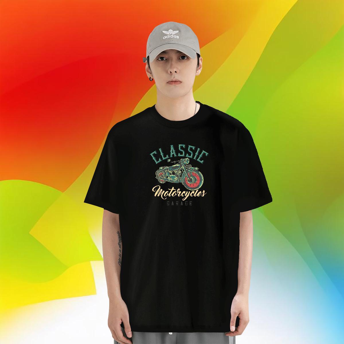 Comfortable Tshirts 100% Cotton 230g Casual Daily Wear Motorcycle Oversized 3XL 4XL Pure Cotton Casual New T Shirts Men Polos