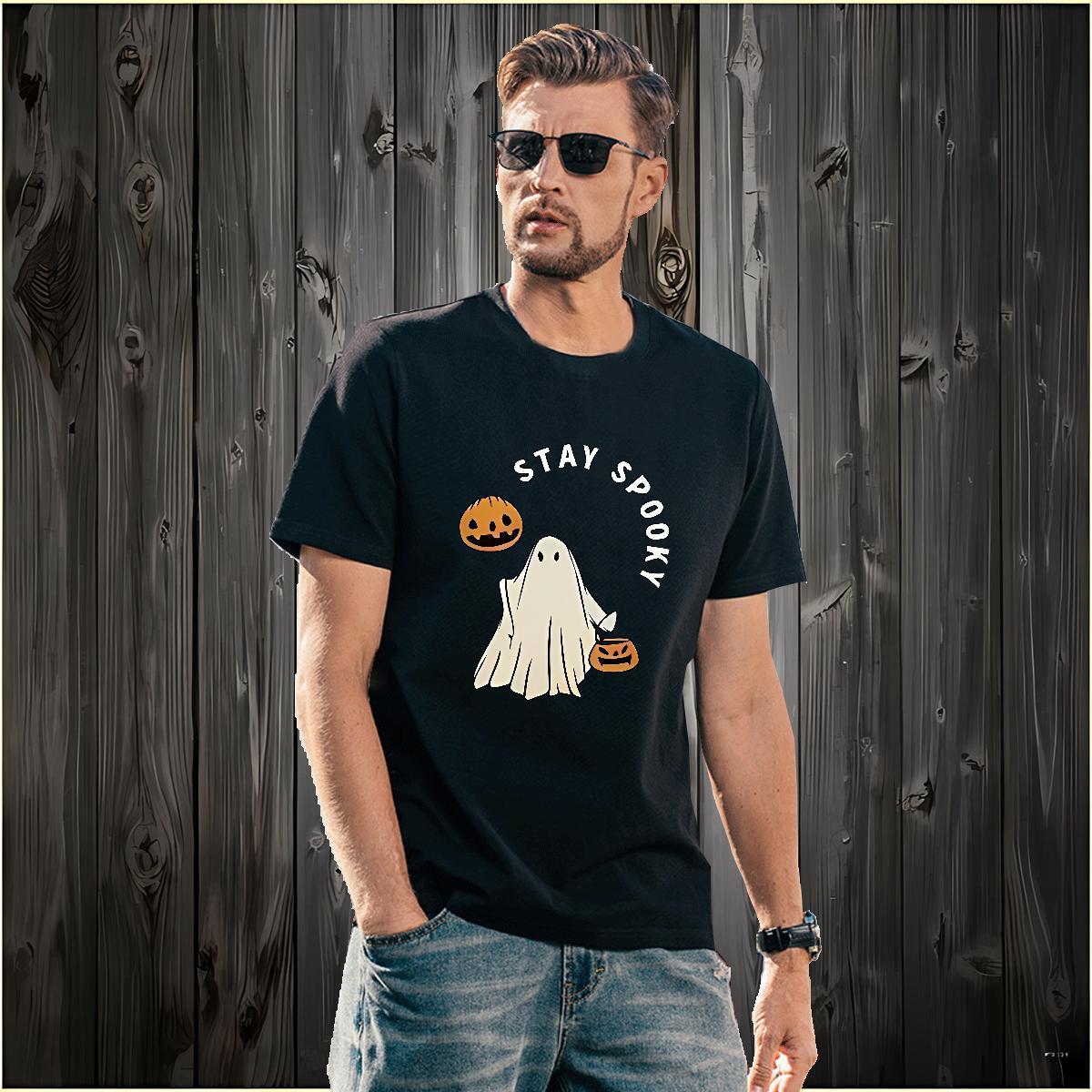 Cool Design Men Clothes T-Shirt 230g 100% Cotton halloween T shirt Summer Casual O-Neck Short Sleeve Oversized 4XL Casual New Tops Tees