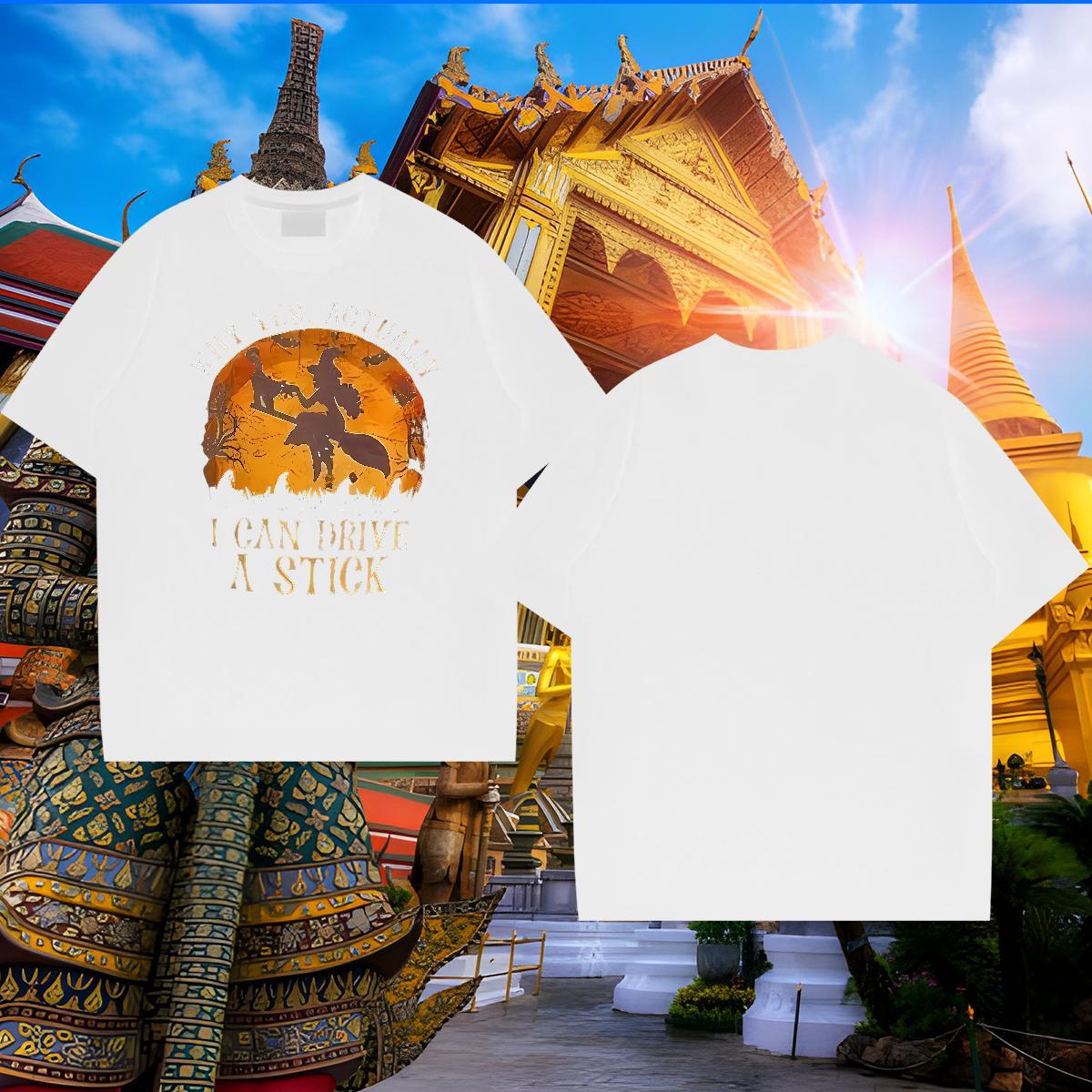 Unisex Men Tops Tees 230g 100% Cotton halloween T Shirts Men Hip Hop Street Round Neck Short Sleeve Plus Size Custom Free Shipping Tees Shirts