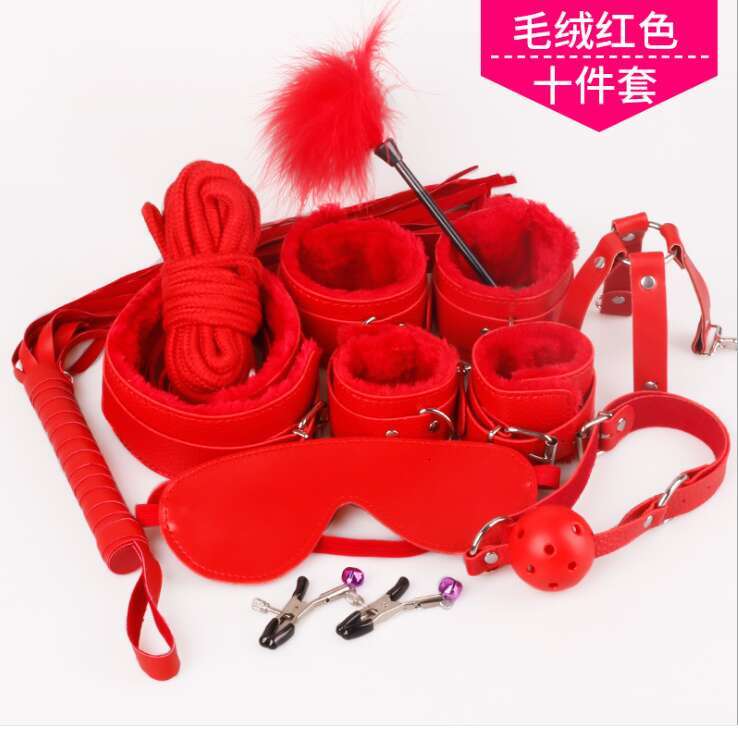 10pcs Fetish Kits Bed Restraints Bondage Plush Pu Sexy Flirting Alternative Toys Tied Bdsm Bondage Suit Adult Sex Toy For Women