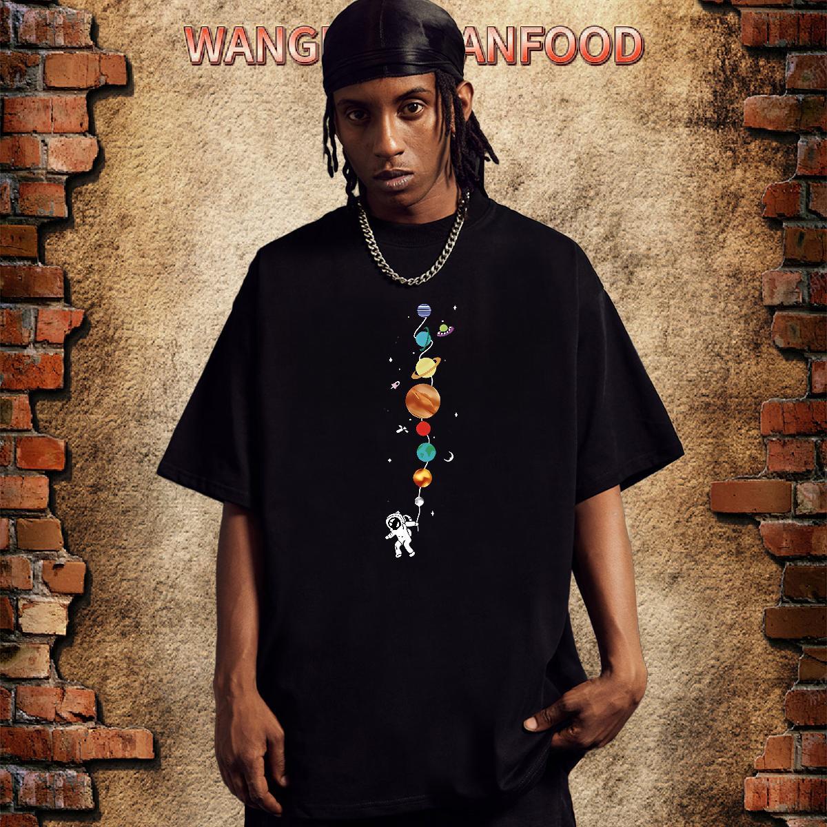 Casual New T Shirts Men star Tee Shirt 230g 100% Cotton Spring Summer Free Shipping Plus Size Custom Short Sleeve Soft Couples T Shirts