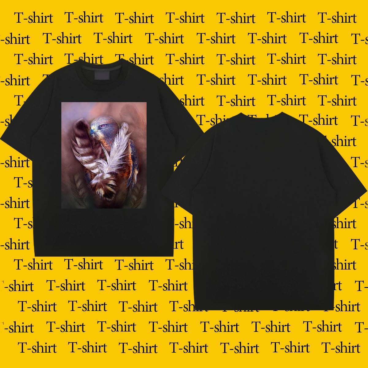 Man T Shirts 230g Cotton cool Casual Breathable Crew Neck Black Oversized Tshirts 2024 Designer Soft Polos