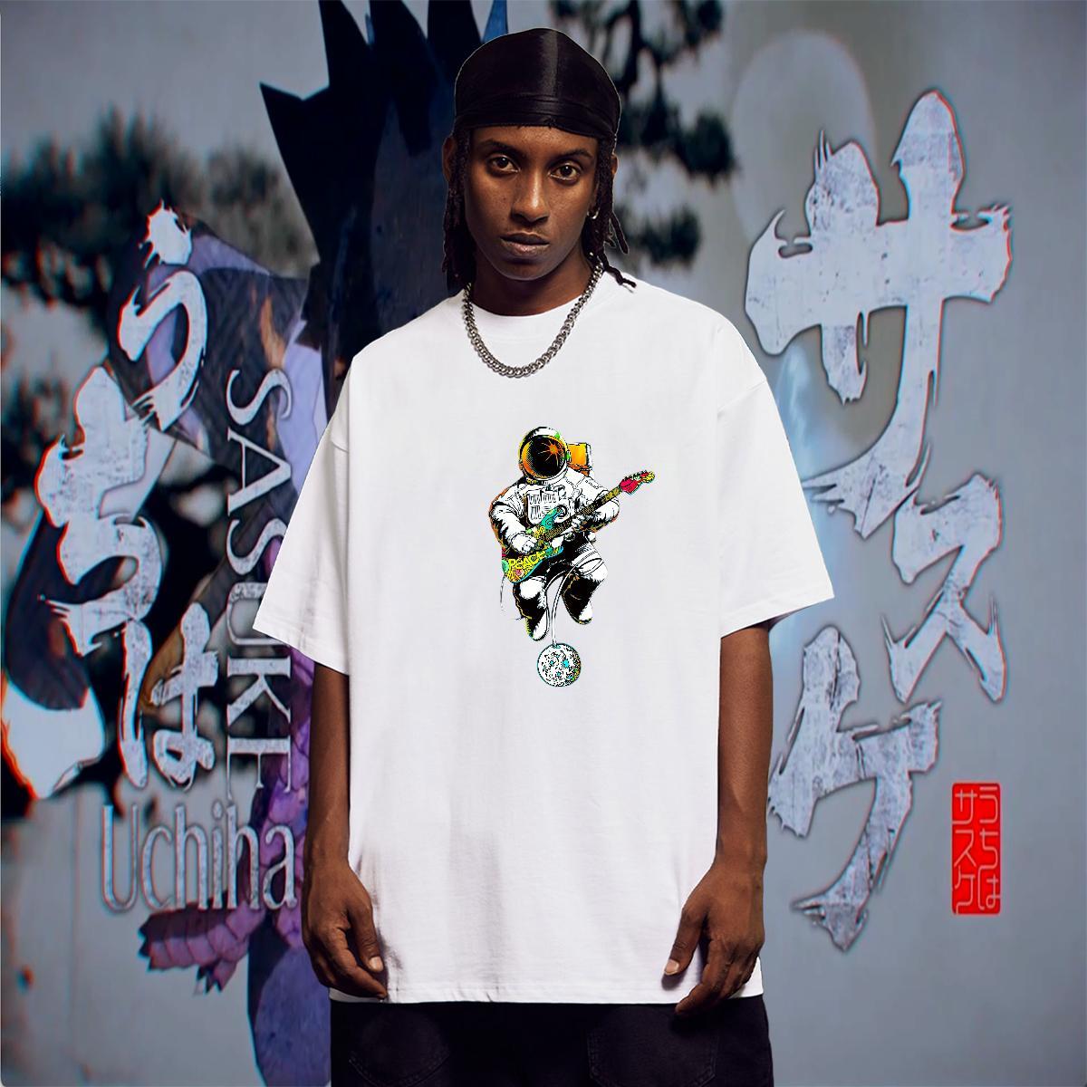 Popular Couples T Shirts 230g Pure Cotton Anime Printing Street Custom Anime O Neck Short Sleeves Stylist T Shirts Men Wear