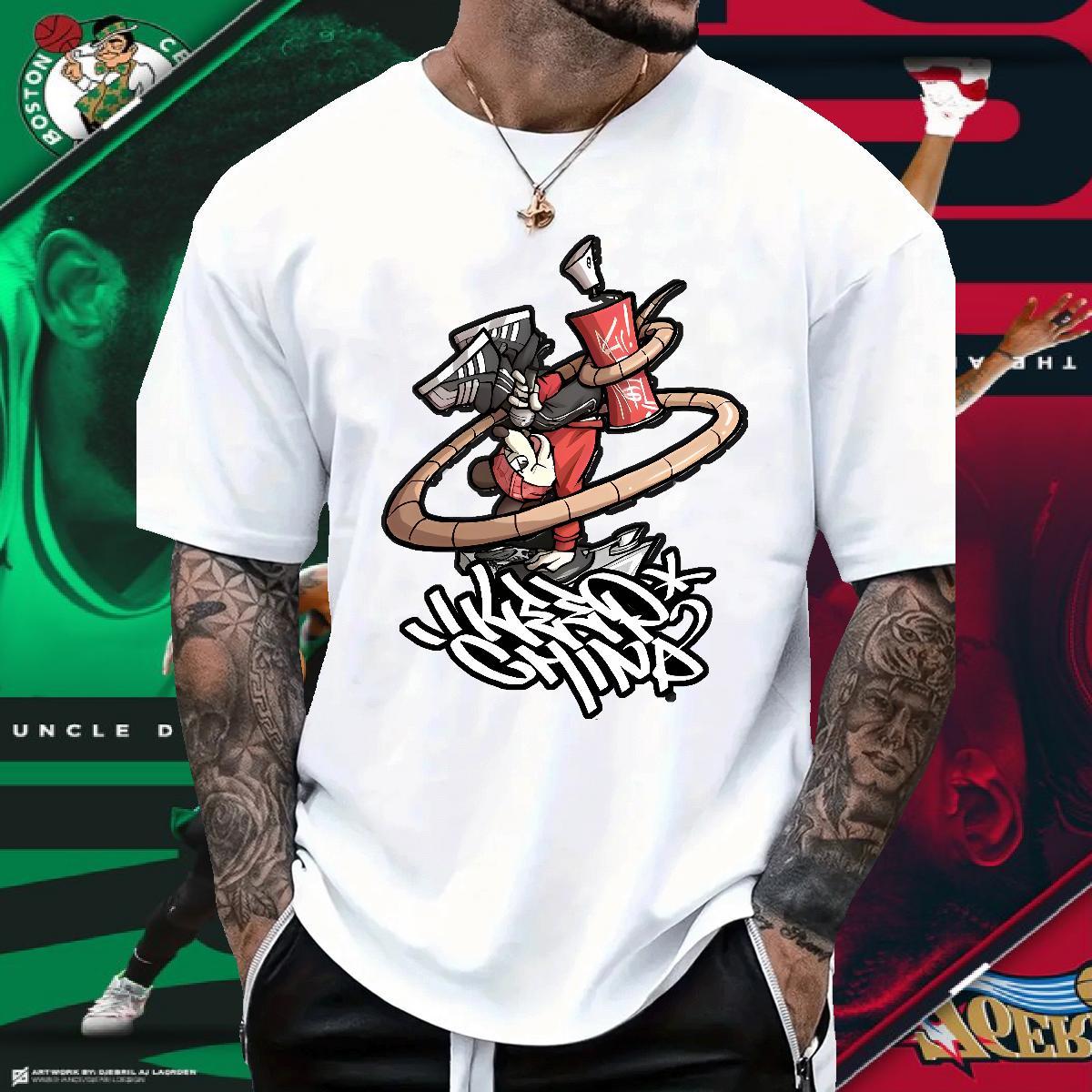 T Shirts Men 100% Cotton 230g icon Sports Casual Short Sleeve Soft Anime Men Tshirts New Cool Design Wear